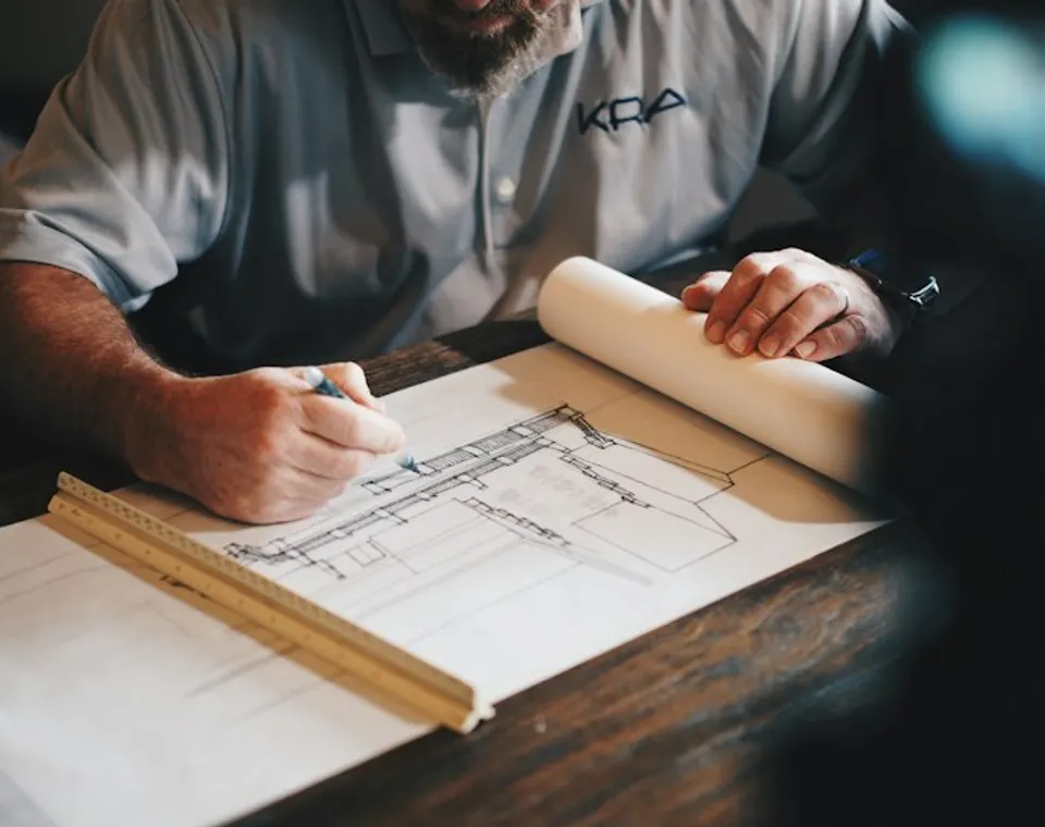 Construction drawings and architectural plans